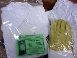 The Beekeeper's suit and gloves