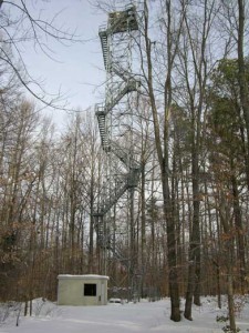 The photobiology tower at the Smithsonain Environmental Research Center