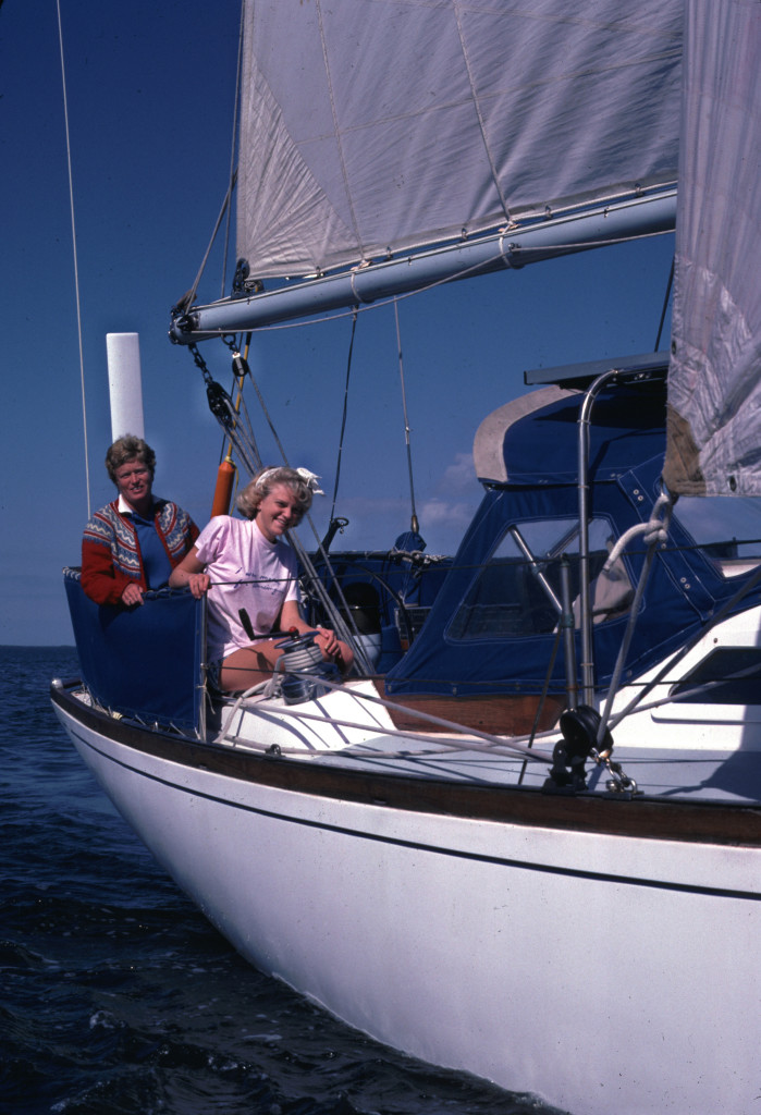 Lenore and daughter on boat